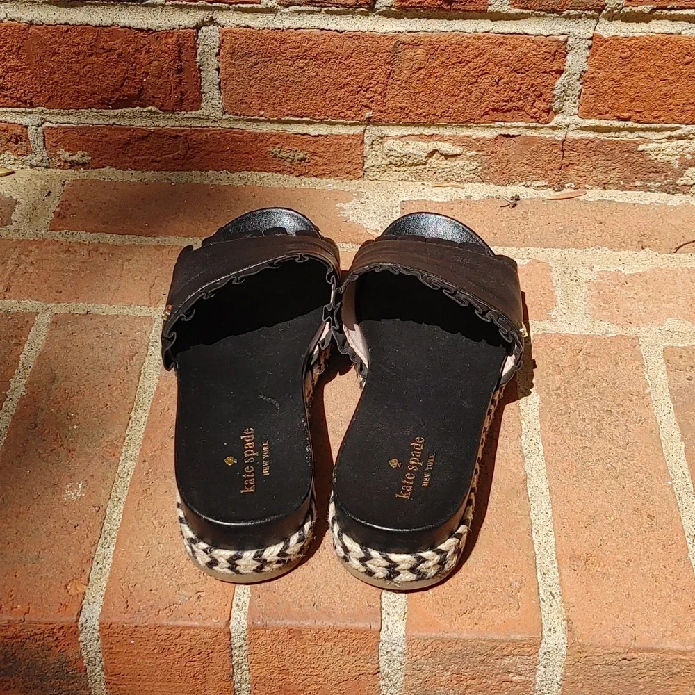 Kate Spade Zahara Black Slide Sandals Size 7.5 (17)